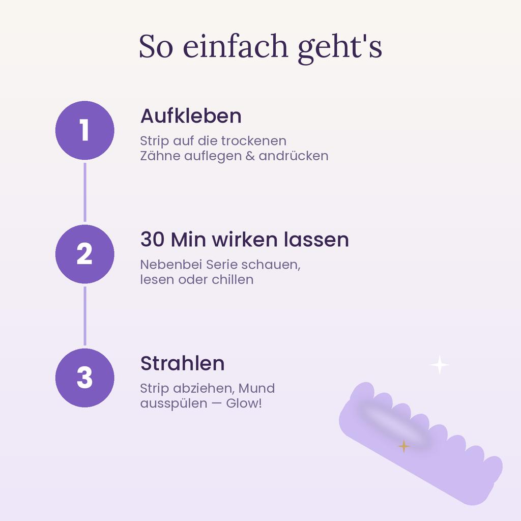 Veloune Purple Glow Strips – Zahnaufhellungsstreifen ohne Peroxid